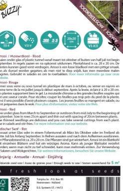 Buzzy® Xotica Amsoi rot (Brassica juncea 'Red') Samen