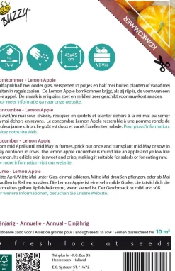 Buzzy® Xotica Gurke (Cucumis sativus 'Lemon Apple') Samen