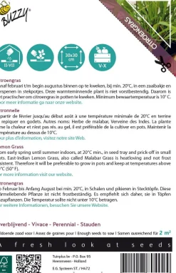 Buzzy® Xotica Zitronengras (Cymbopogon flexuosus) Samen