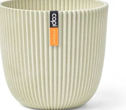 Capi Europe Blumentopf Groove beige D 13 H 12 cm