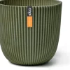 Capi Europe Blumentopf Groove grün D 16,5 H 15 cm