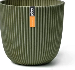 Capi Europe Blumentopf Groove grün D 16,5 H 15 cm