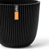 Capi Europe Blumentopf Groove schwarz D 13 H 12 cm