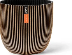 Capi Europe Blumentopf Groove gold / schwarz D 25 H 23 cm