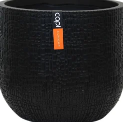 Capi Europe Blumentopf Nature Skin schwarz D 23,5 H 21 cm
