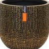 Capi Europe Blumentopf Nature Skin schwarz / gold D 9 H 8 cm