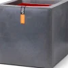 Capi Europe Blumentopf Urban Smooth 40 x 40 x 40 cm grau