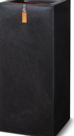Capi Europe Blumentopf Urban Smooth schwarz 36 x 36 x 79 cm