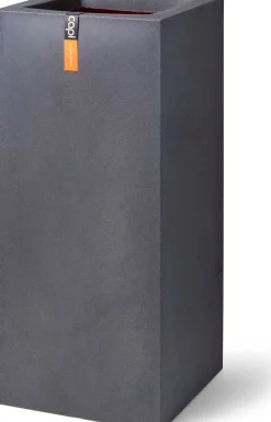 Capi Europe Blumentopf Urban Smooth grau 36 x 36 x 79 cm