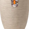 Capi Europe Blumentopf Waste Rib beige D 46 H 58 cm