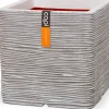 Capi Europe Pflanzkübel Nature Rib elfenbein 30 x 30 x 30 cm