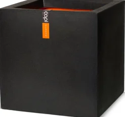 Capi Europe Pflanzkübel Urban Smooth schwarz 40 x 40 x 40 cm