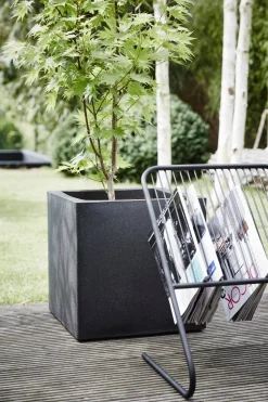 Capi Europe Pflanzkübel Urban Smooth schwarz 40 x 40 x 40 cm