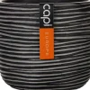 Capi Nature Rib Blumentopf D 9 cm H 8 cm schwarz gerippt