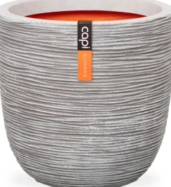 Capi Nature Rib Blumentopf D 43 H 41 cm elfenbein