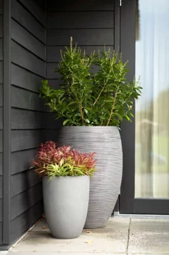 Capi Nature Rib Pflanzkübel D 51 H 72 cm grau