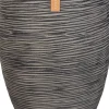 Capi Nature Rib Pflanzkübel hoch D 45 H 72 cm grau