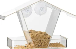 CJ Wildlife Fenster-Vogelfutterhaus Kreta transparent 24 x 9 x 15 cm
