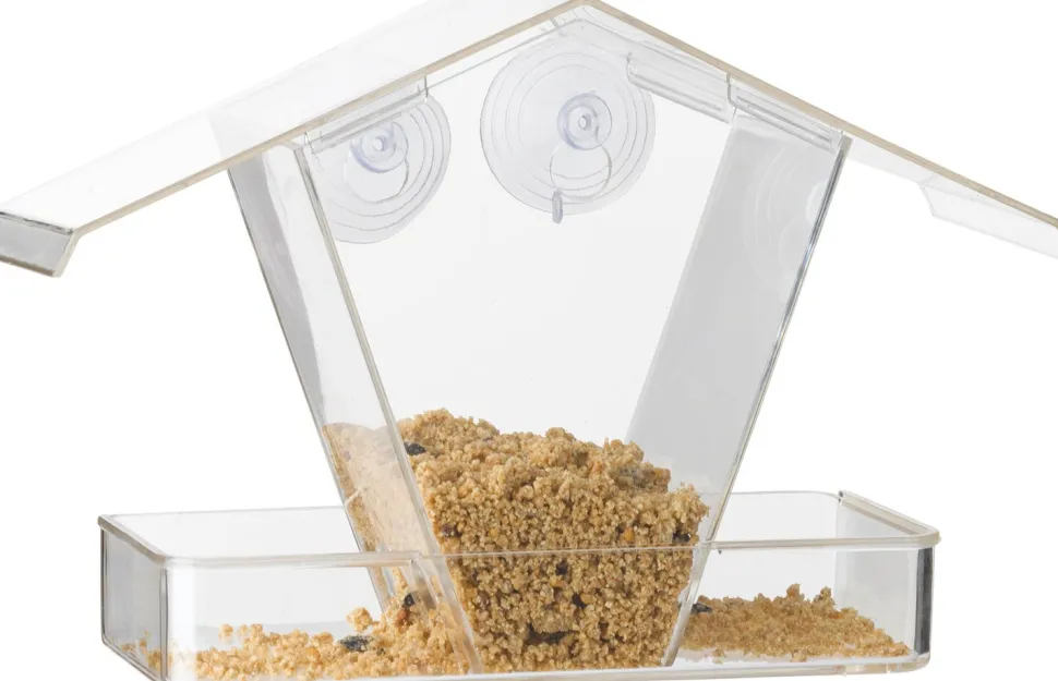 CJ Wildlife Fenster-Vogelfutterhaus Kreta transparent 24 x 9 x 15 cm