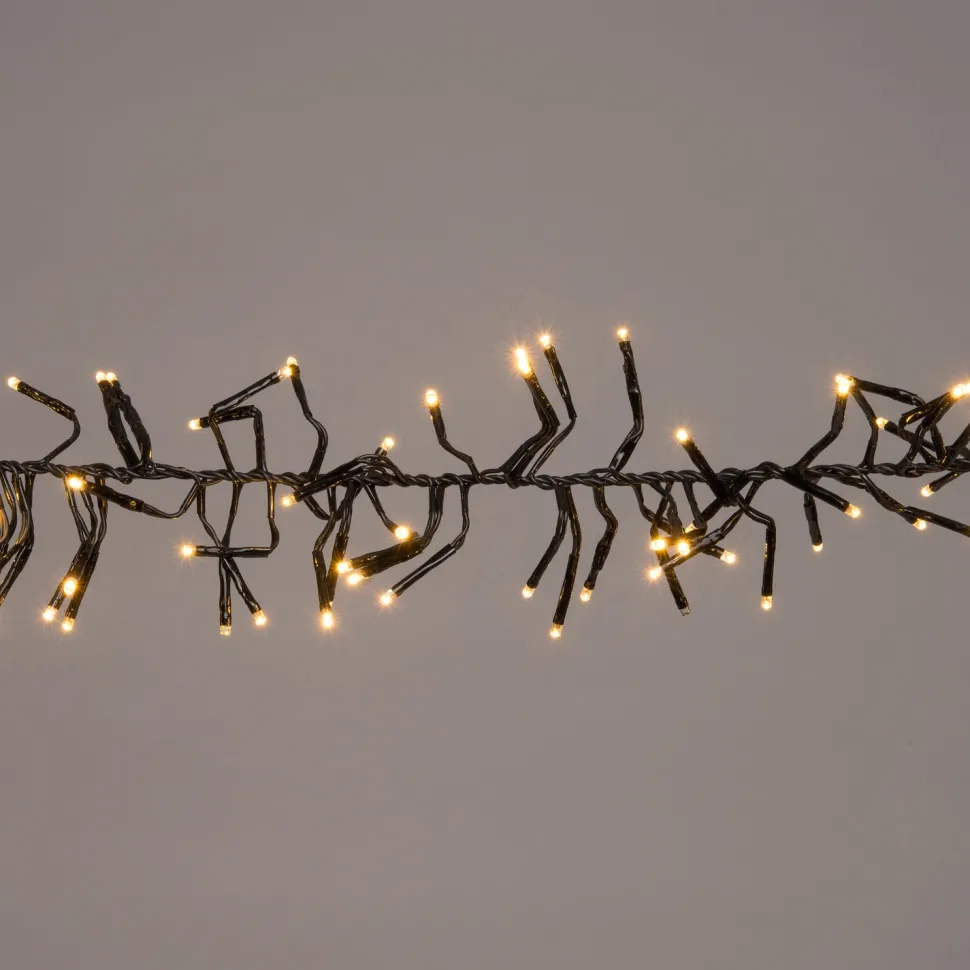 Cluster-Lichterkette Flash 6,9 m mit 1152 Lämpchen warmweiß