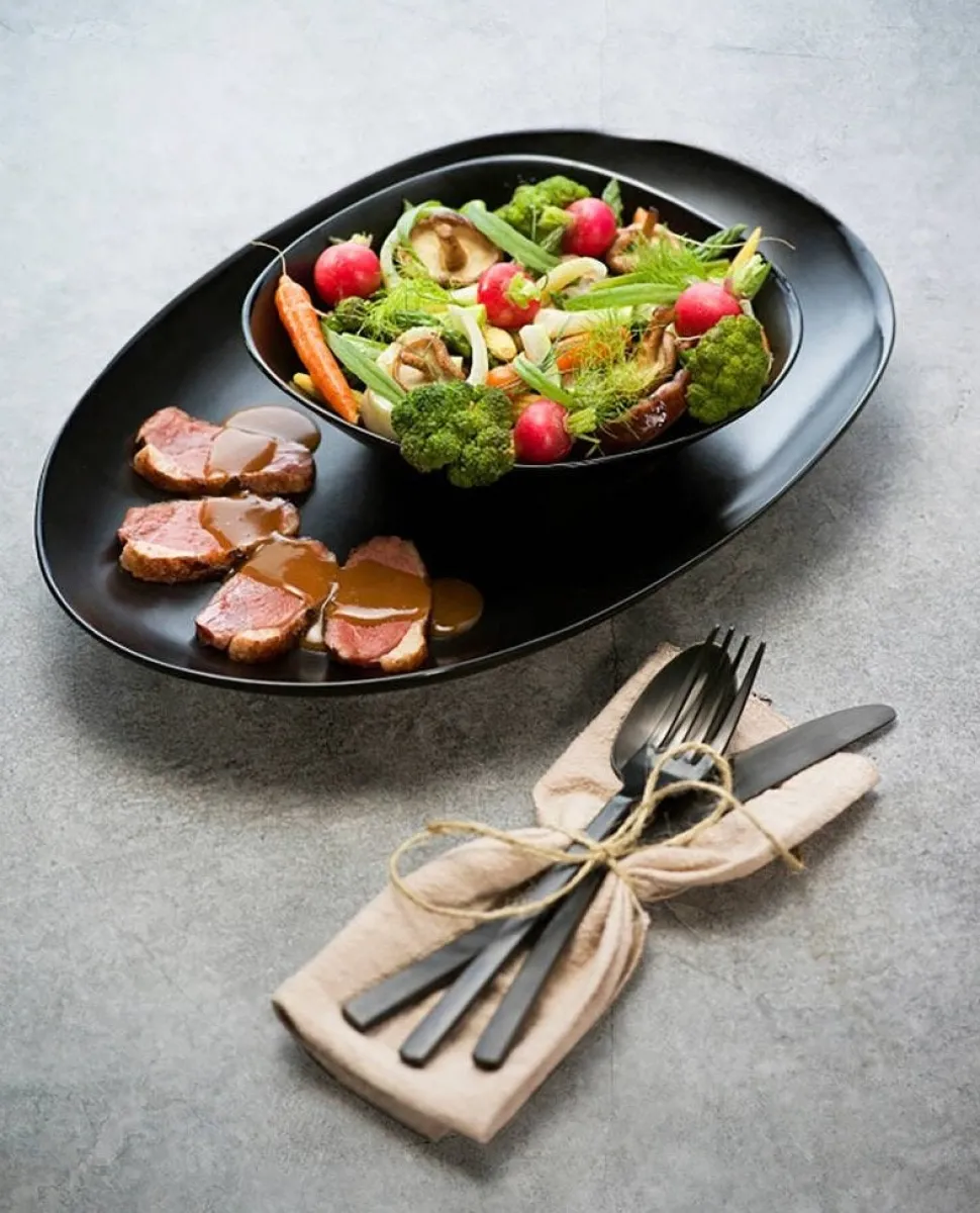 Cosy & Trendy Teller Vongola Blacky schwarz 15,5 x 14,3 x 2 cm