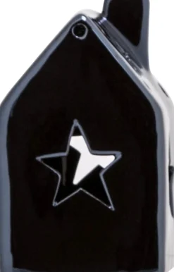 Cosy@Home Teelichthalter Haus mit Stern blau 8 x 8 cm