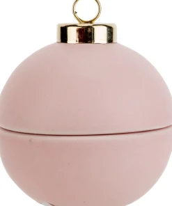 Cosy@Home Teelichthalter Weihnachtskugel open it rosa D 7 H 7,5 cm