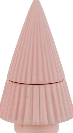 Cosy@Home Teelichthalter Weihnachtsbaum open it rosa 9 x 9 x 16 cm