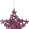 Cosy@Home Weihnachtsbaumschmuck Stern bordeaux 16 x 16 cm