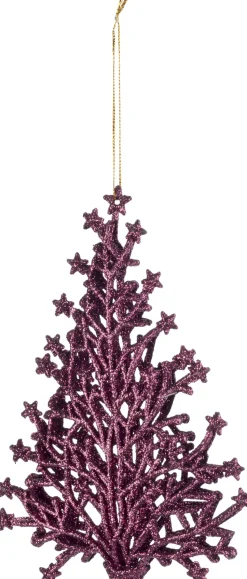 Cosy@Home Weihnchtsbaumschmuck Baum lila 16 x 16 cm