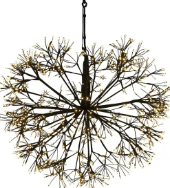 Countryfield Hängelampe Lichtkaskade Apollo schwarz mit 1200 LEDs warmweiss D 60 cm