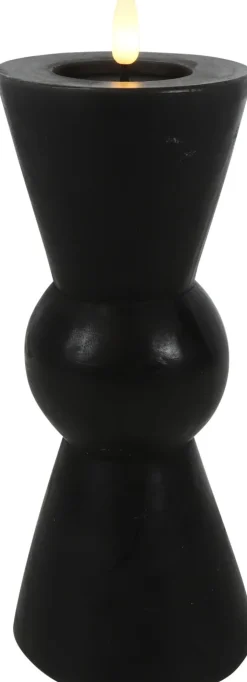 Countryfield LED Kerze Lyon schwarz D 8,5 H 22 cm