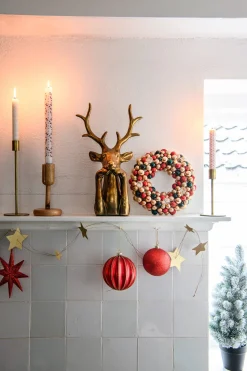 Countryfield Weihnachtsfigur Hirsch Zen gold 15 x 25,5 x 41 cm