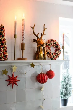 Countryfield Weihnachtsfigur Hirsch Zen gold 15 x 25,5 x 41 cm