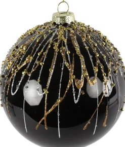 Countryfield Weihnachtskugel Jonie schwarz D 8 cm