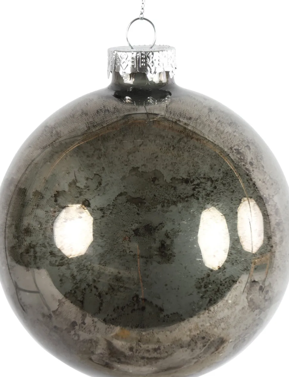 Countryfield Weihnachtskugel Rosalin anthrazit D 12 cm