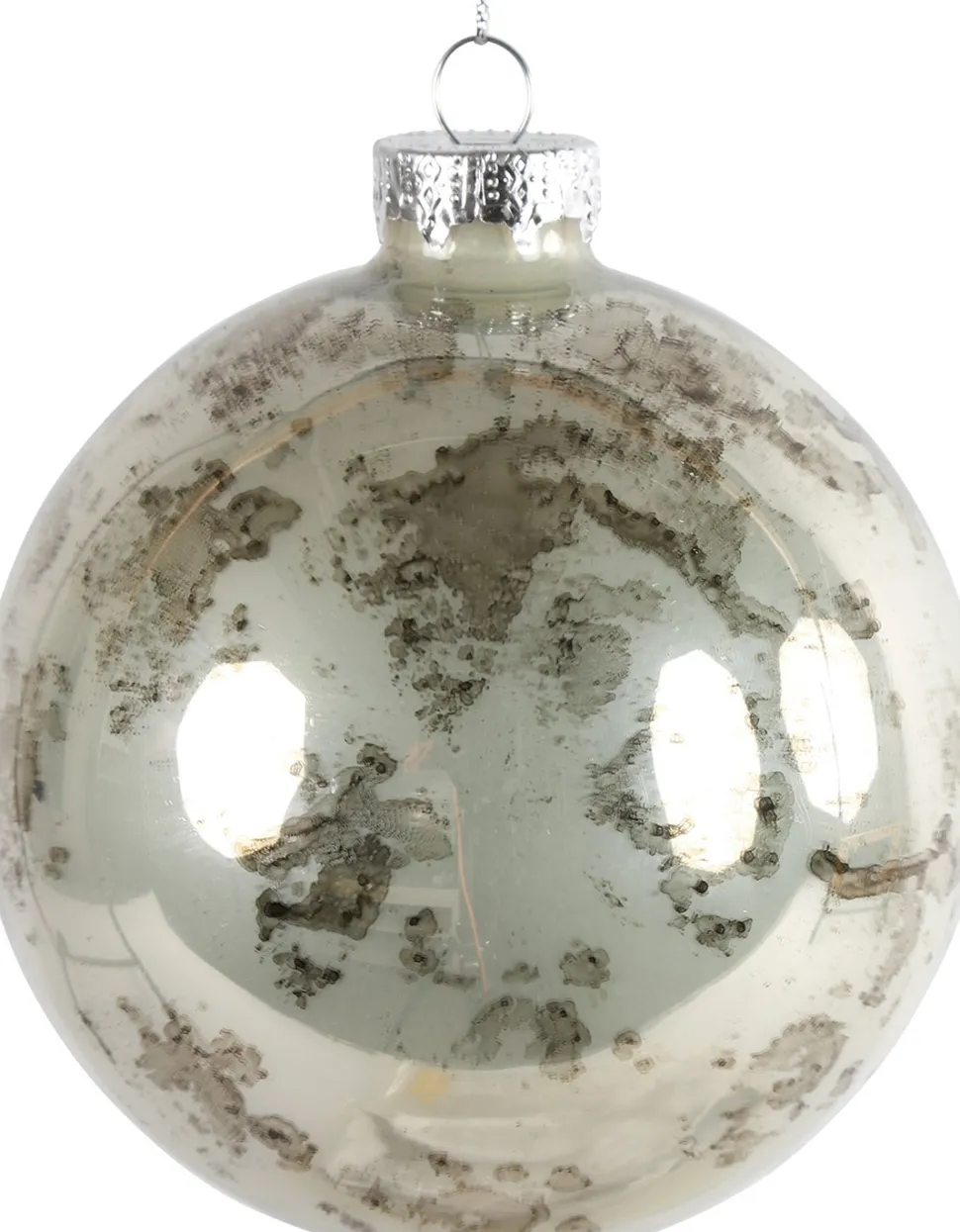 Countryfield Weihnachtskugel Rosalin silber D 12 cm