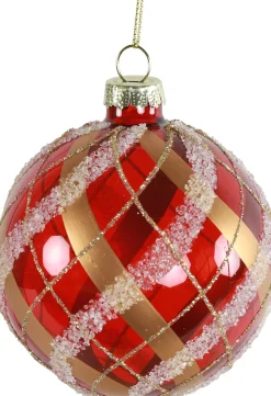 Countryfield Weihnachtskugel Astrid rot D 8 cm
