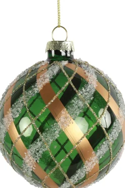 Countryfield Weihnachtskugel Astrid grün D 8 cm