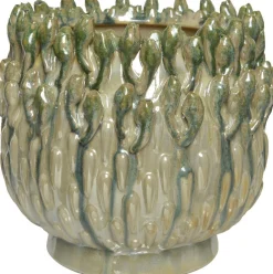 Decoris Vase grün D 17,5 H 17 cm