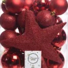 Decoris Weihnachtsbaumschmuck Marilene rot 33 St.