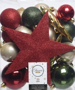 Decoris Weihnachtsbaumschmuck Marilene bunt 33 St.