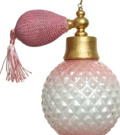 Decoris Weihnachtsbaumschmuck Parfum rosa D 6,7 H 11 cm