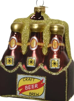 Decoris Weihnachtsbaumschmuck Glas rot 8,6 x 6 x 11,7 cm