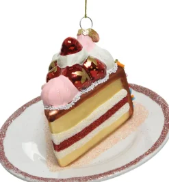 Decoris Weihnachtsbaumschmuck Torte mehrfarbig 12,5 x 12,5 x 8,2 cm
