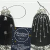Decoris Weihnachtsbaumschmuck Uhr schwarz D 6,5 H 8 cm 2 St.