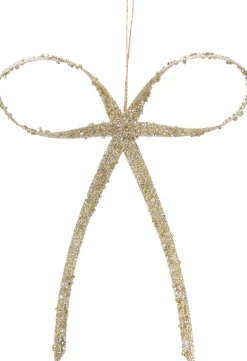 Decoris Weihnachtsbaumschmuck Schleife gold 12 x 1,2 x 16 cm