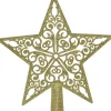 Decoris Weihnachtsbaumspitze hellgold 2,3 x 20 x 21,5 cm