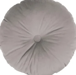 Dekokissen Button grau 45 x 45 x 10 cm