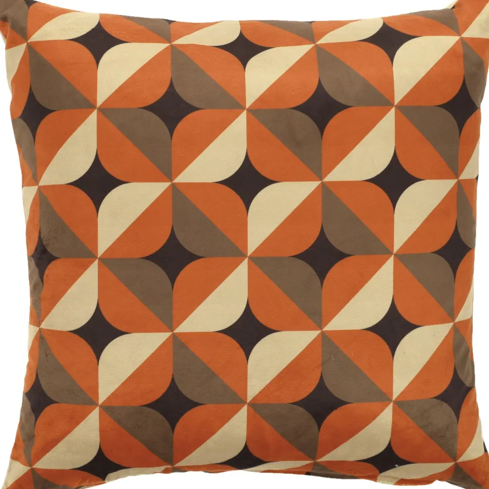 Dekokissen Mora orange / braun 45 x 45 x 10 cm